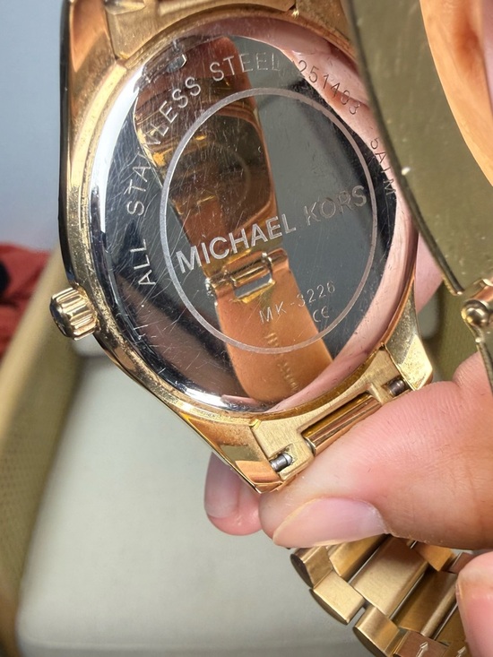 Michael Kors Emerald Green Yellow Gold Plated Stainless Steel Blake Watch MK3226 main image 4